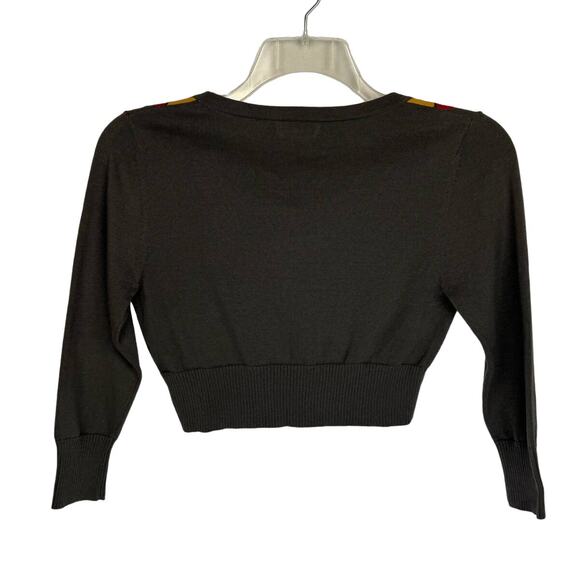 NWT ARIZONA JEAN COMPANY | Gray Argyle Button Up Cardigan Sweater | Kid's Medium - Picture 2 of 6